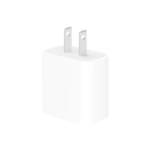 Apple 20W Adapter for fast charging.